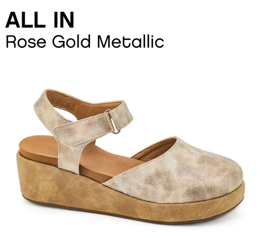 Corkys All in Rose Gold Metallic