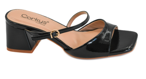 Corkys OOH LA LA  Black Patent