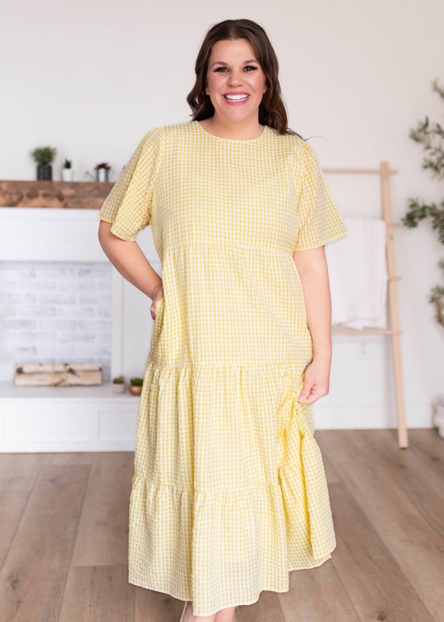 Blair Yellow Gingham Dress