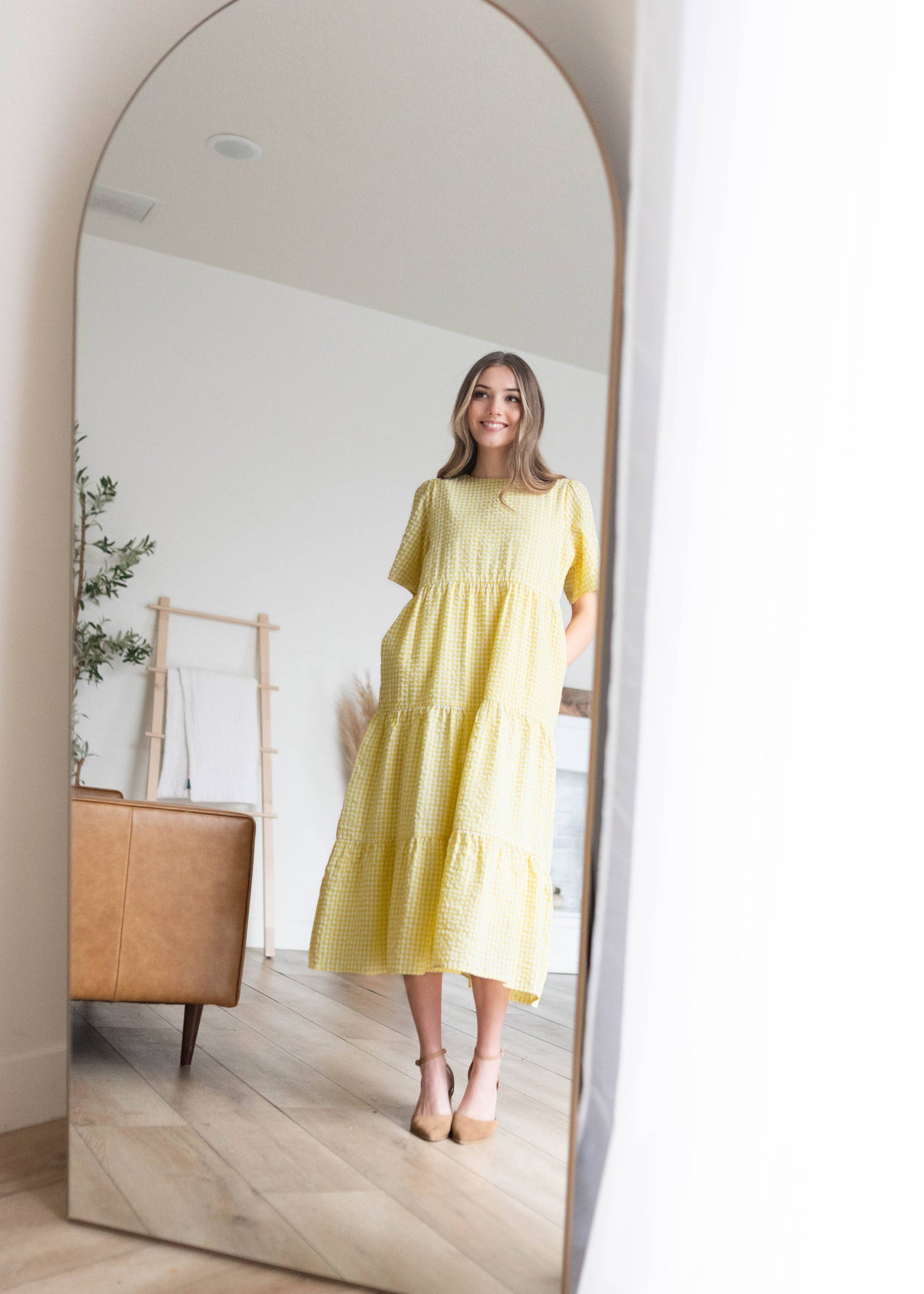 Blair Yellow Gingham Dress